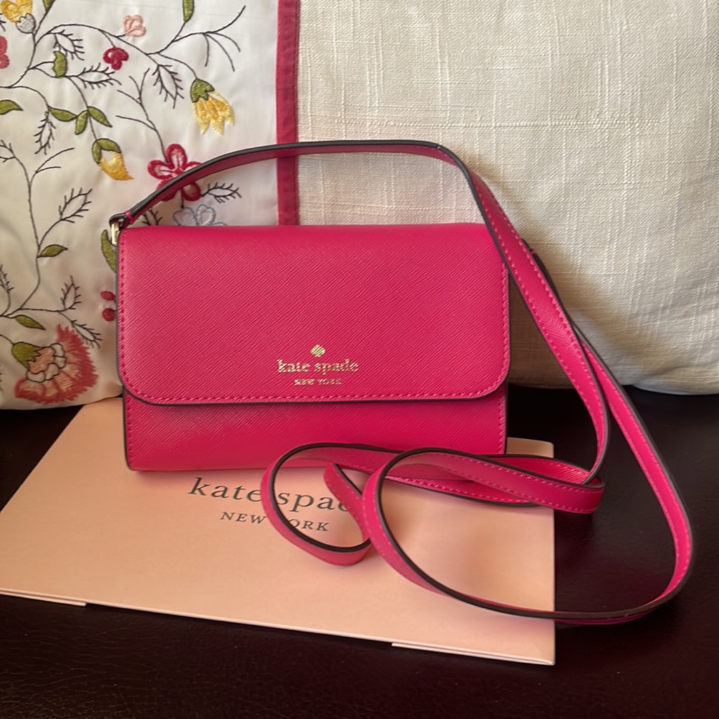 Kate Spade Brynn Small Flap Crossbody, Nwt $239 Pink Ruby With Gift Box